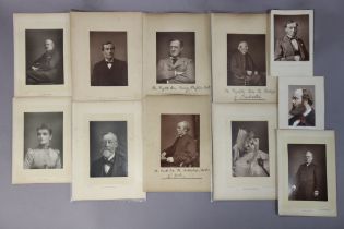 Approximately one hundred various vintage photographic portraits, most in plastic sleeves.