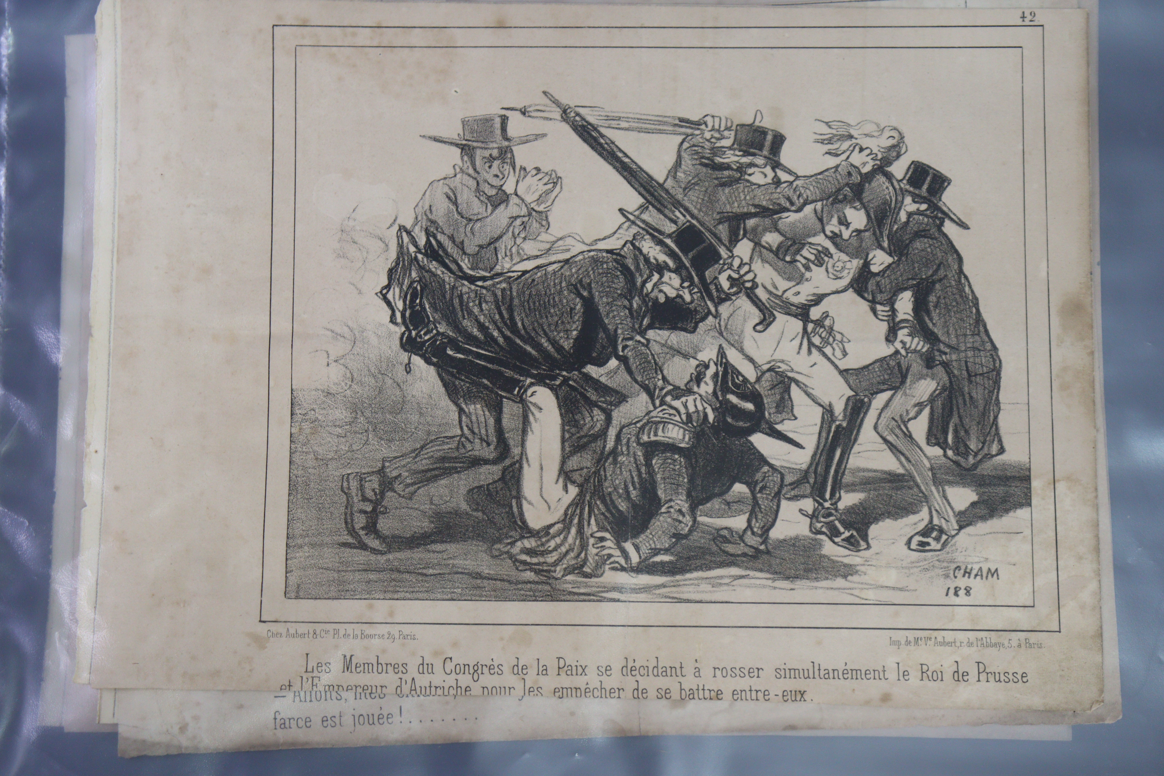 A folio lithographs after Steinlen, Daumier, Gavarni, & Cham, taken from late 19th/early 20th - Image 4 of 21