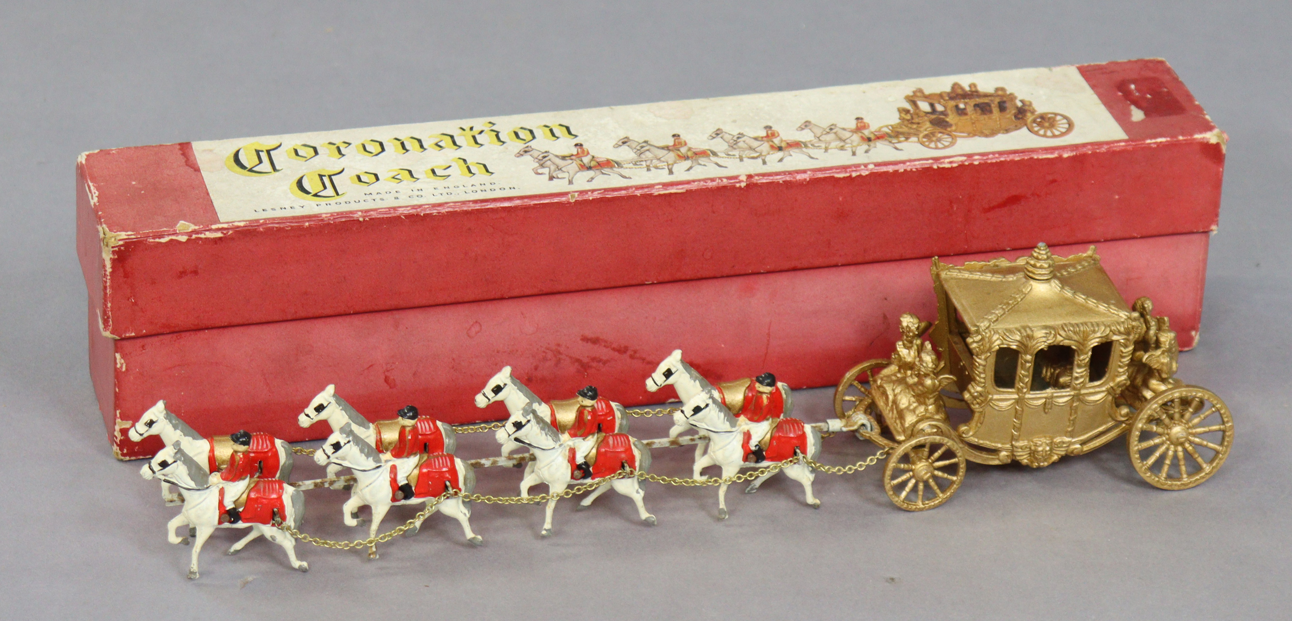 A vintage Lesney model of the “Coronation coach”, boxed.