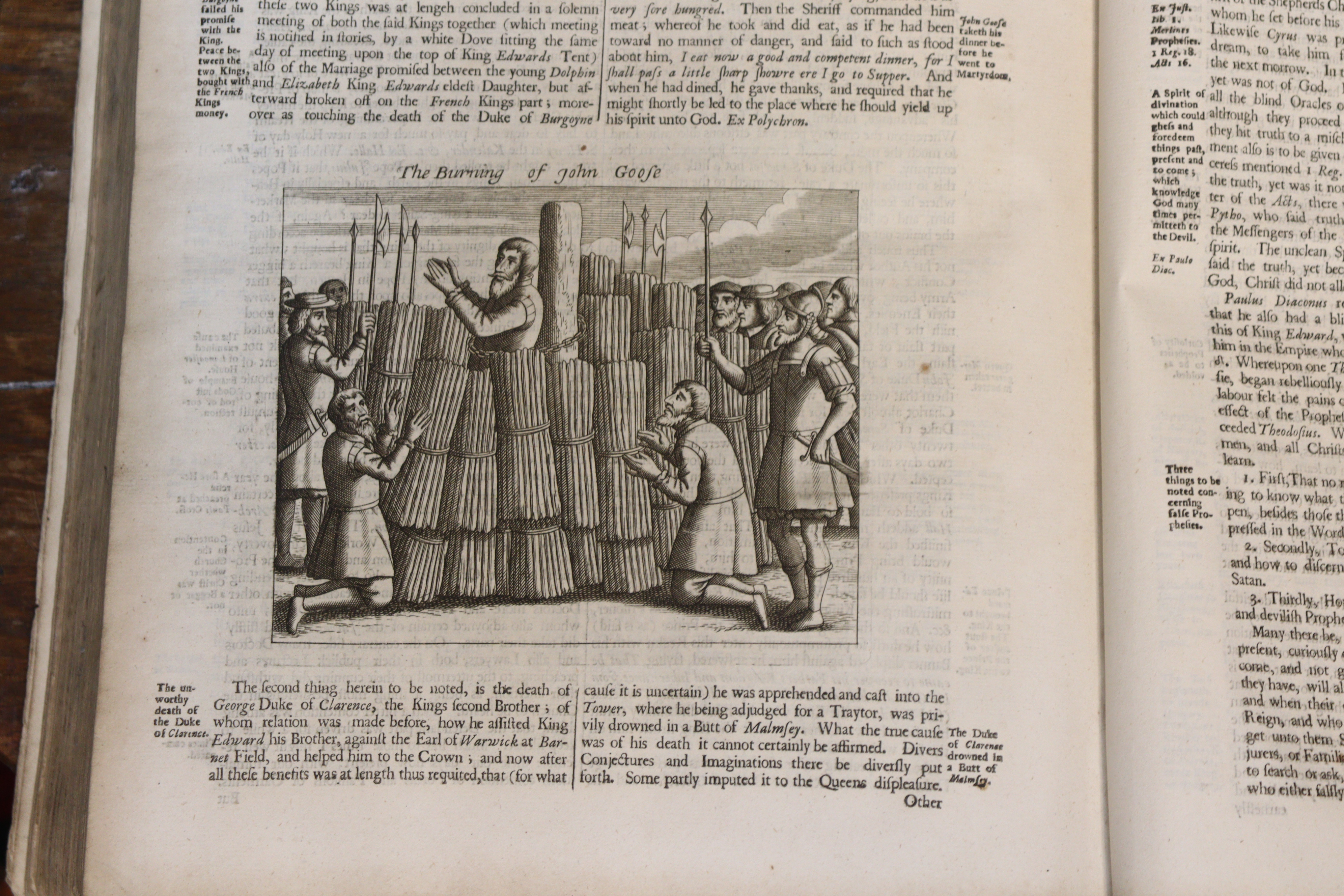 FOXE, John. (Book of Martyrs) “Acts and Monuments…”. vols 1 & 2 (of 3), ninth edition, 1684 - Image 4 of 13