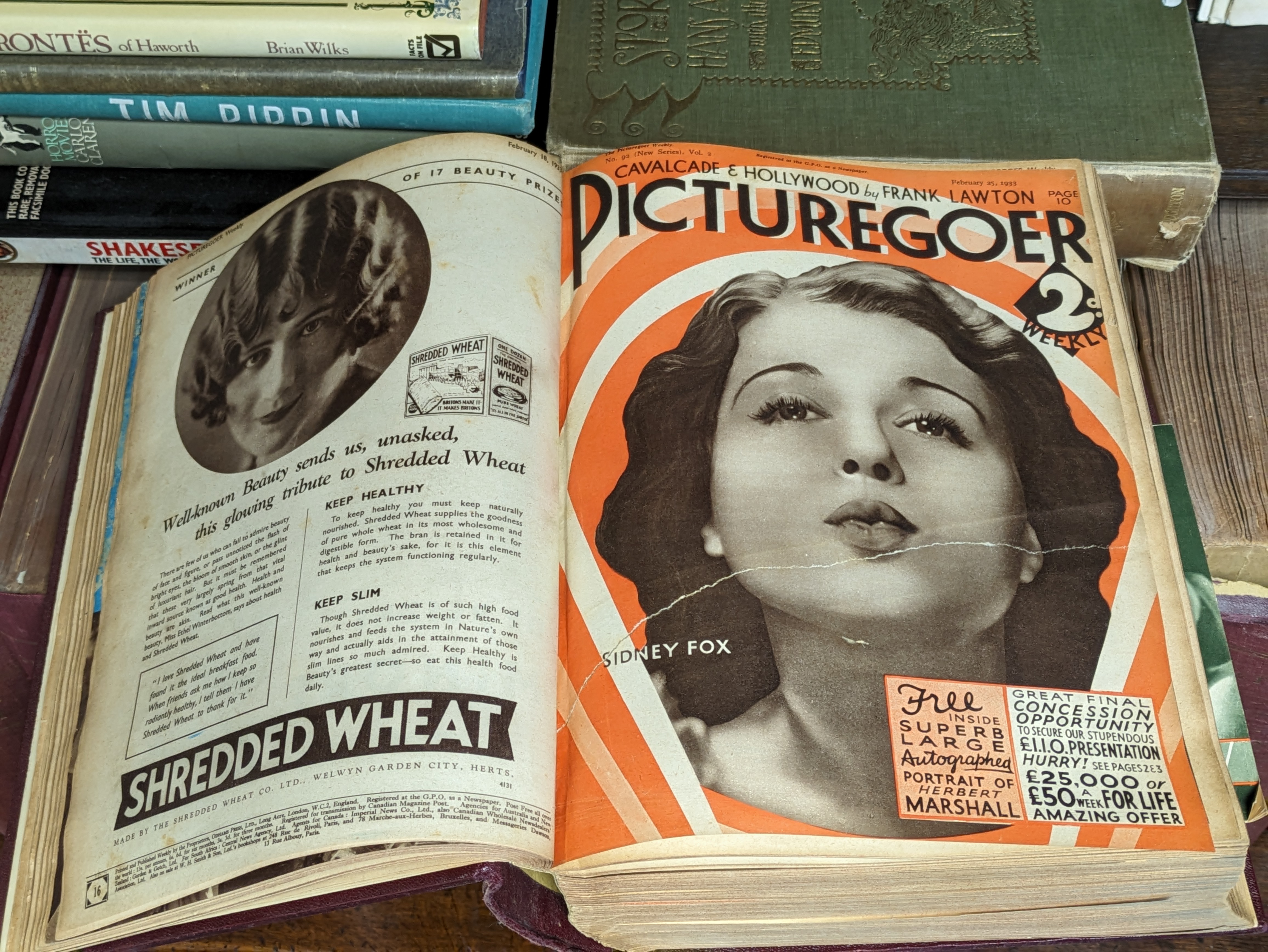 Twenty-five bound volumes of “Picturegoer” magazine circa. 1919-1949 (all covers appear to be presen - Image 26 of 36