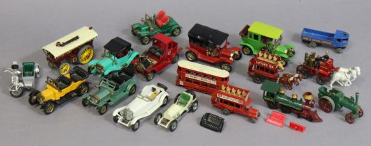 Eighteen various Lesney die-cast scale model vehicles, all unboxed.