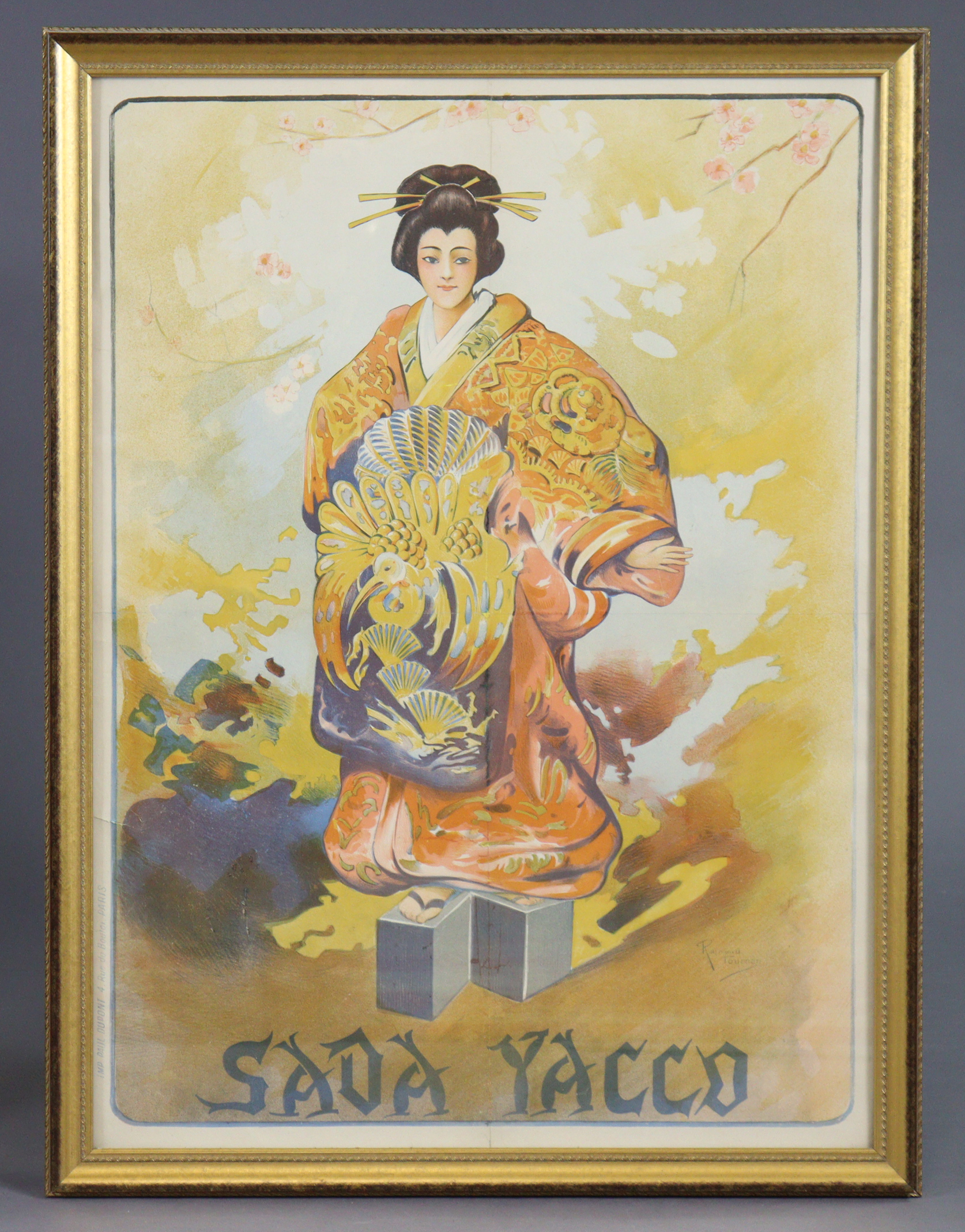 RAYMOND TOURNON (1870-1919). “Sada Yacco” coloured advertising poster for the Japanese actress & - Image 2 of 5