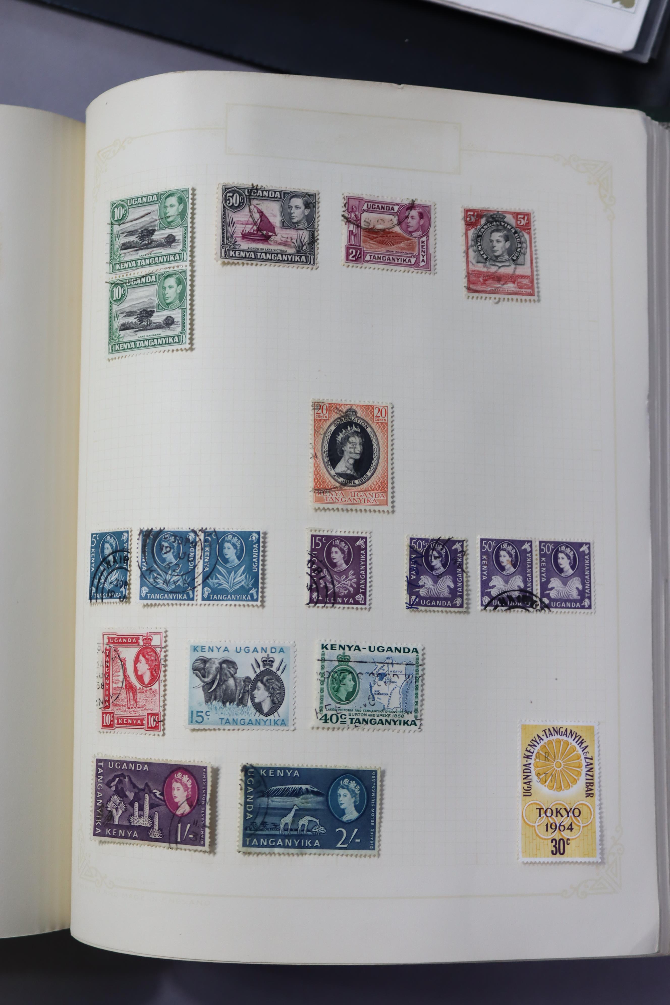 A collection of world stamps in one Rapkin “Favourite” album & one Pelham Major album; a - Image 8 of 8