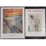 A large, coloured print after Picasso “Galerie Felix Vercel art exhibition 1972”, 69.75cm x 50cm;
