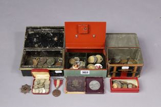 Ten Victorian silver three-pence coins, an Edwardian ditto, thirty-two Geo. V ditto, five Geo. VI