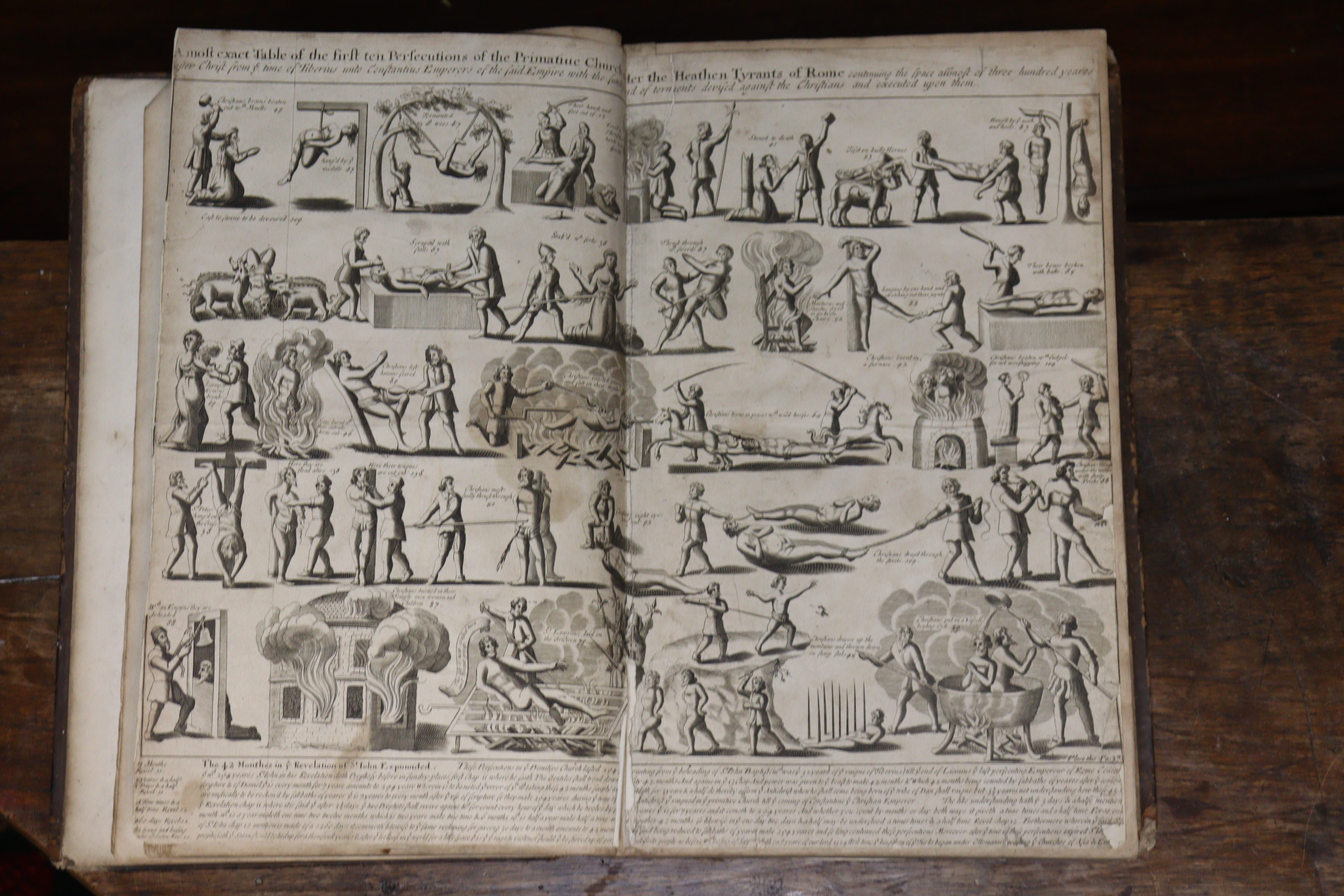 FOXE, John. (Book of Martyrs) “Acts and Monuments…”. vols 1 & 2 (of 3), ninth edition, 1684 - Image 3 of 13