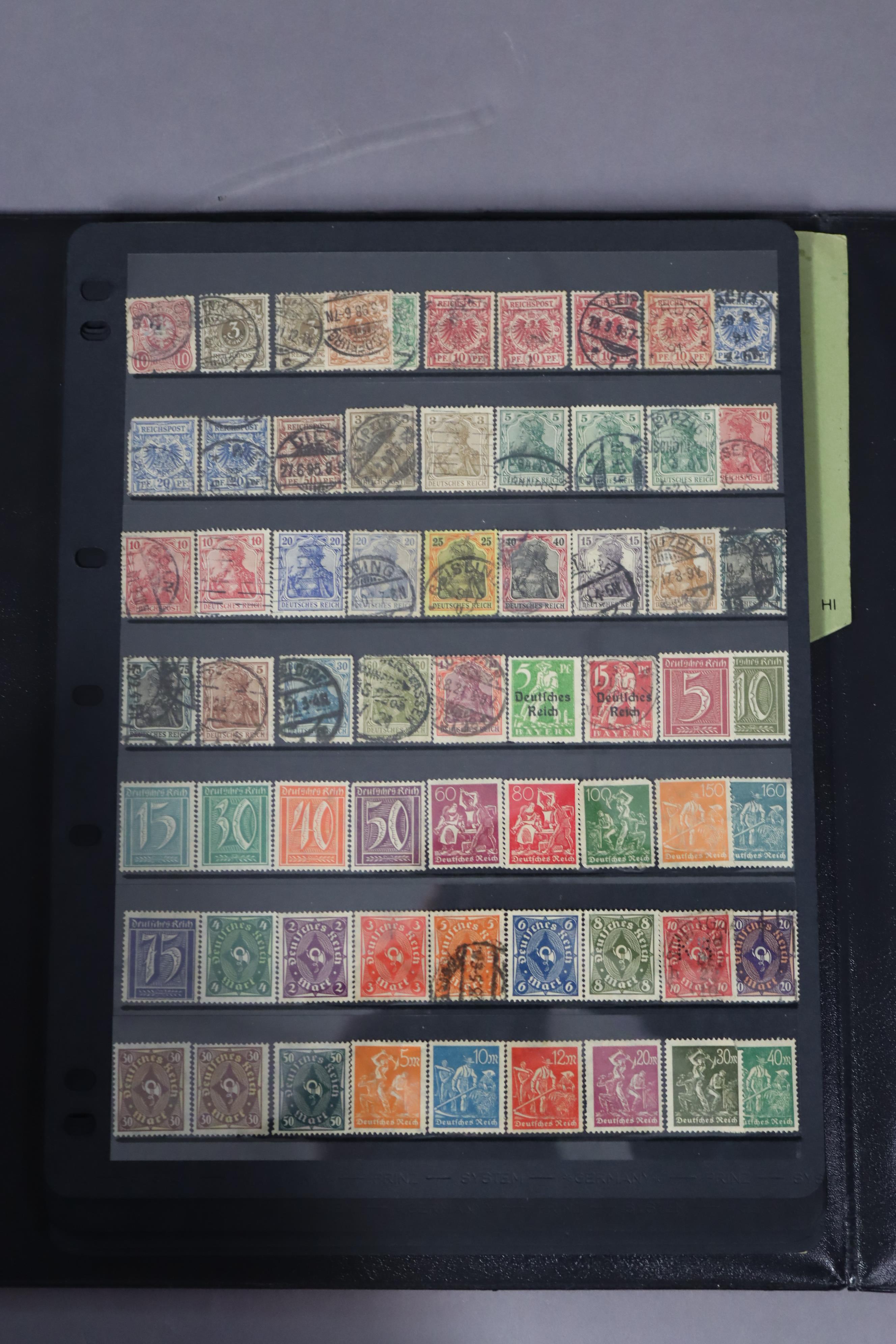 A collection of commonwealth & world stamps on stock leaves, in three ring-binder albums. - Image 2 of 4