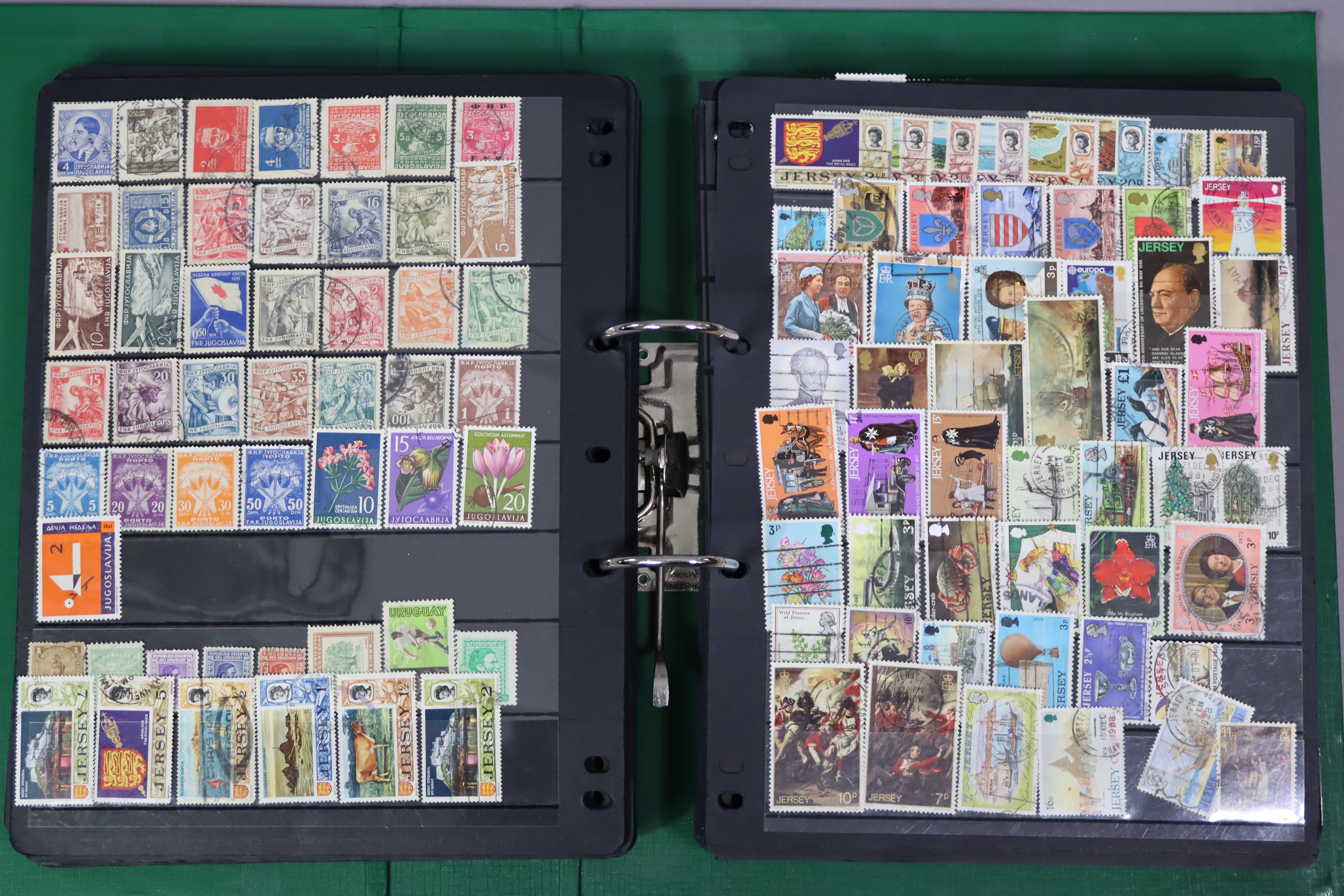 A collection of GB commonwealth & world stamps on stock leaves, in a ring-binder album. - Image 2 of 5