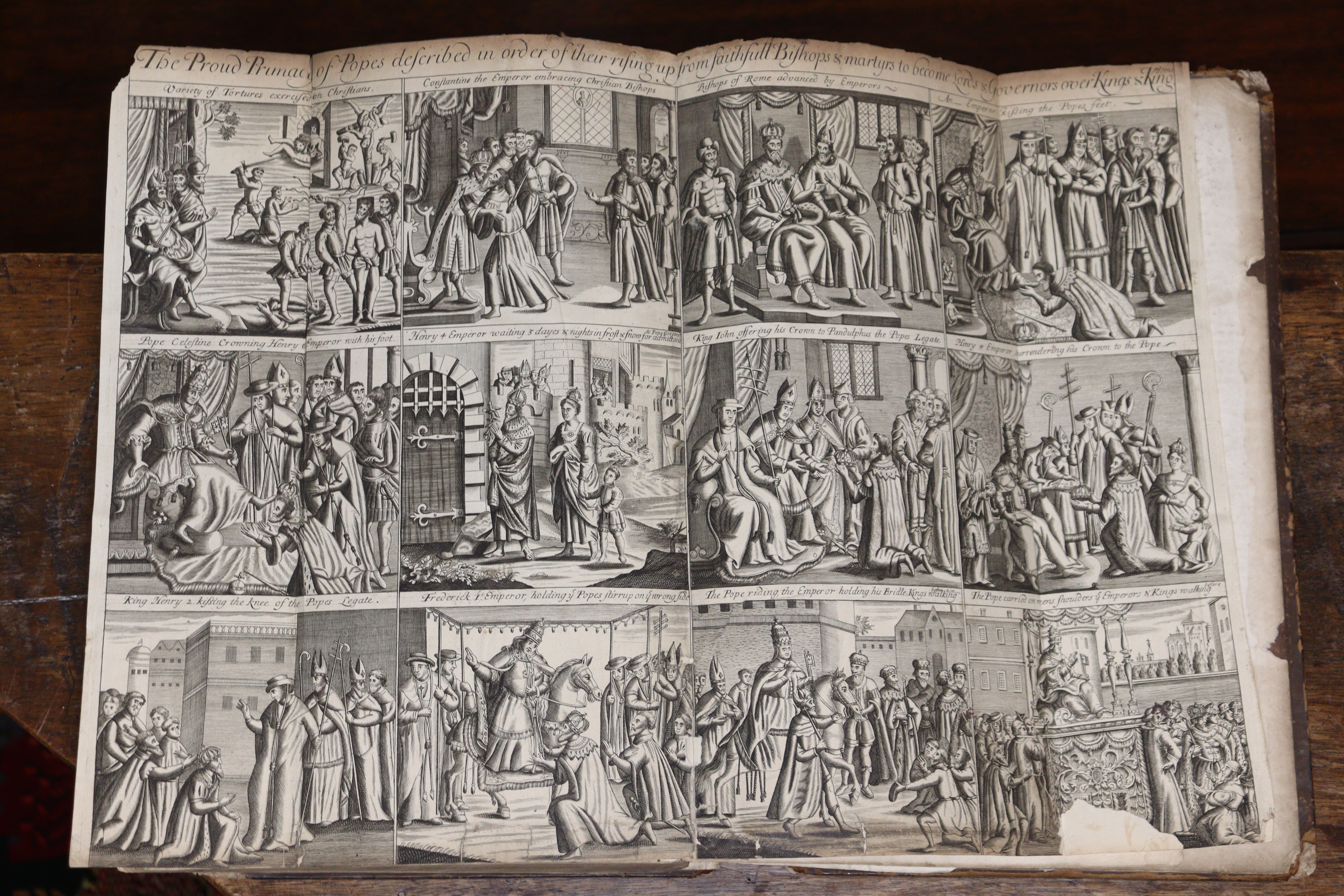 FOXE, John. (Book of Martyrs) “Acts and Monuments…”. vols 1 & 2 (of 3), ninth edition, 1684 - Image 6 of 13