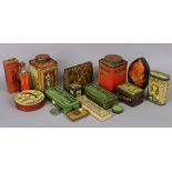 Fifteen various vintage advertising tins & boxes.