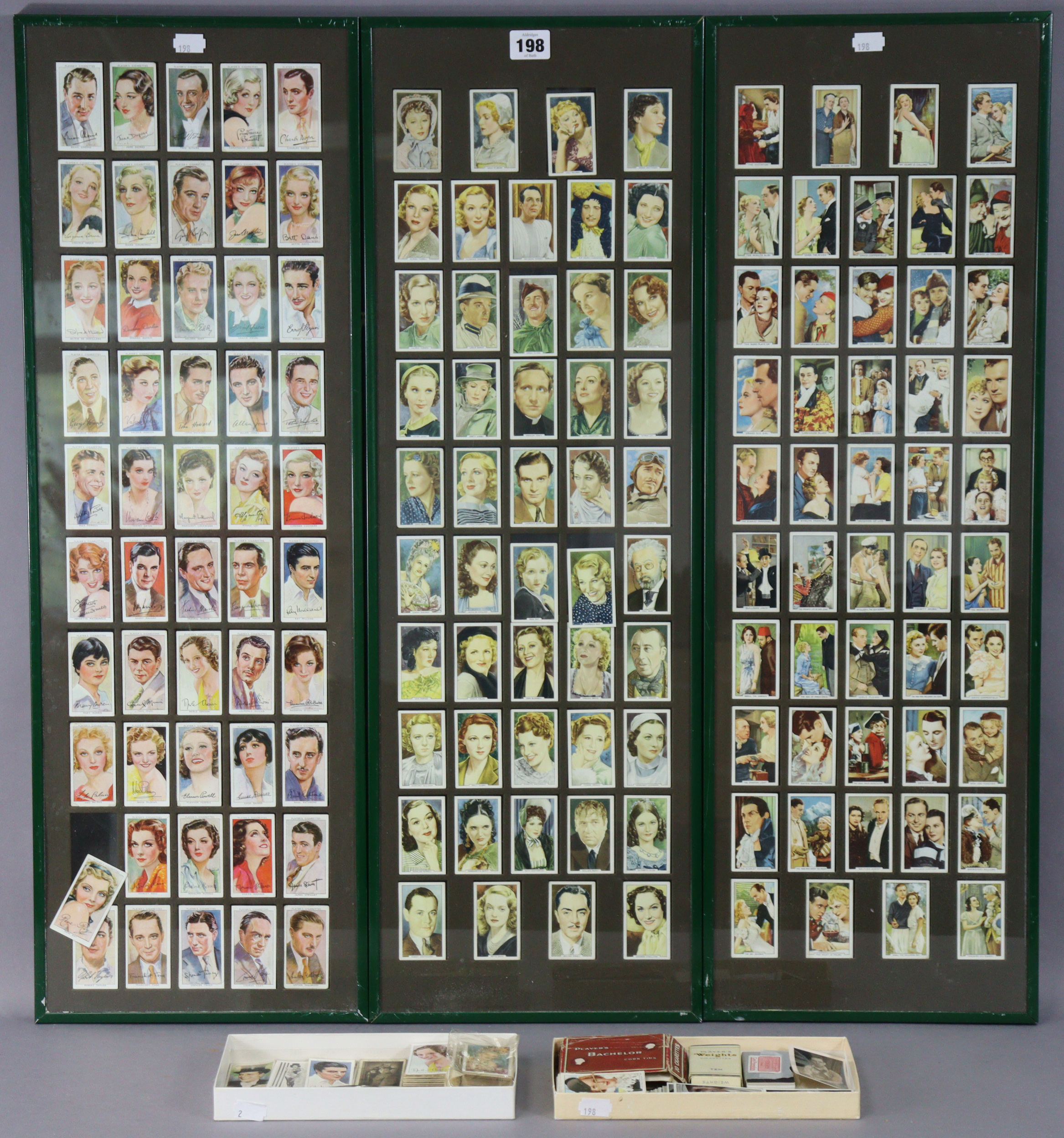 Two sets of Gallaher’s cigarette cards “Famous Film Scenes”; & “My Favourite Part”; a set of John