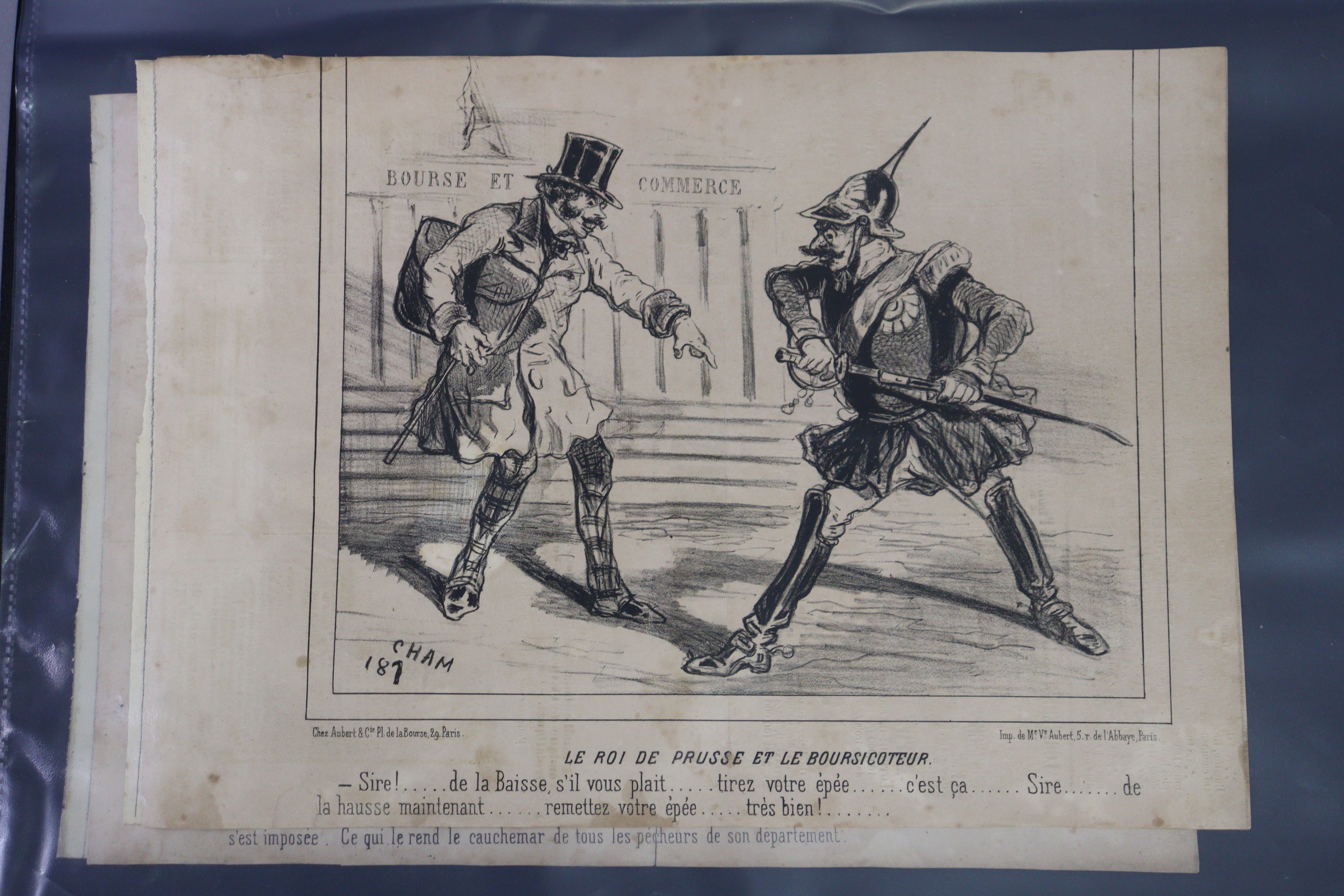 A folio lithographs after Steinlen, Daumier, Gavarni, & Cham, taken from late 19th/early 20th - Image 3 of 21