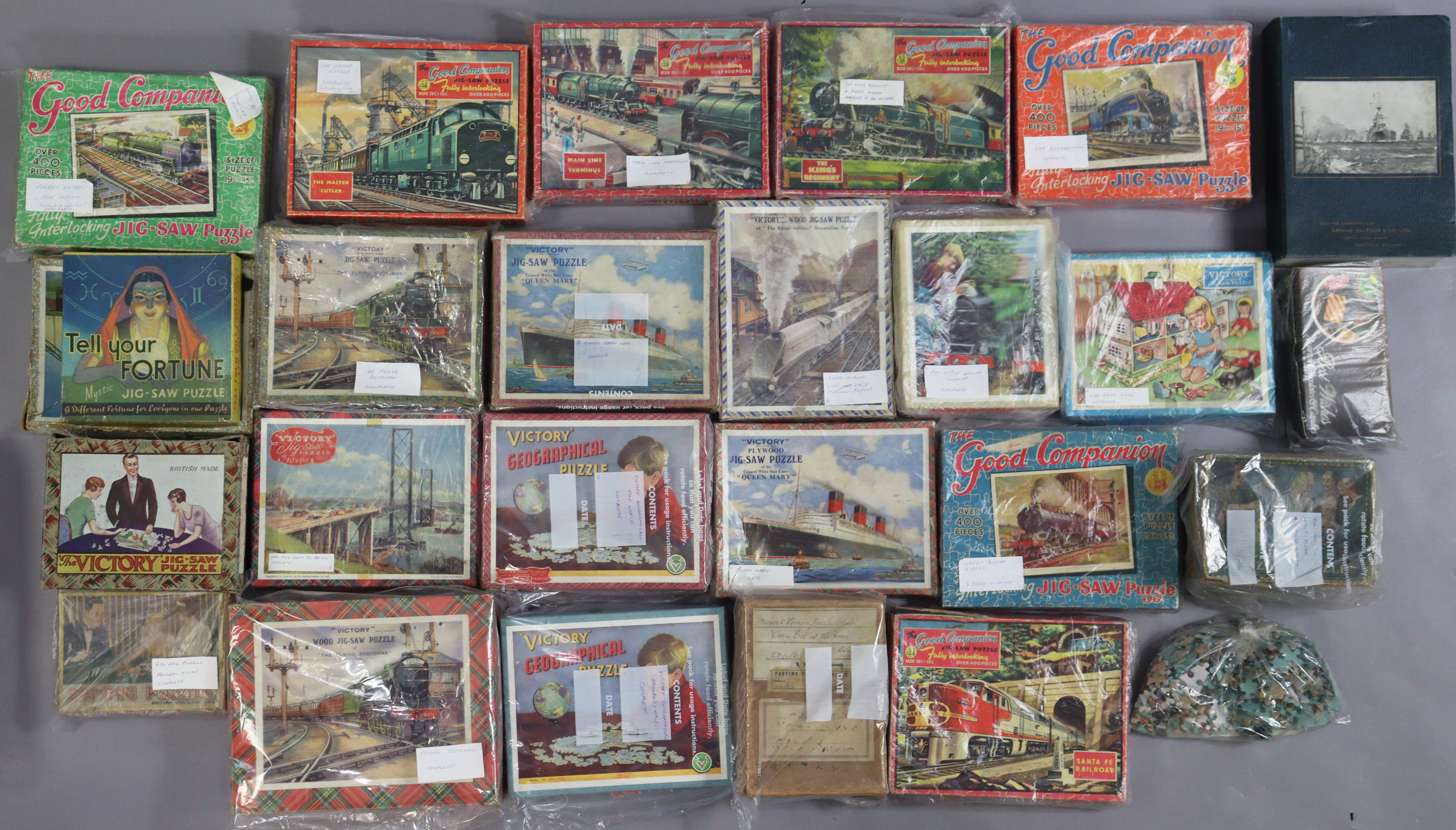 Twenty-seven various jig-saw puzzles by victory, good companion, & others, twenty-five boxed.