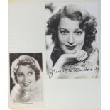 A collection of assorted postcards, publicity photographs, etc., all relating to the late actress