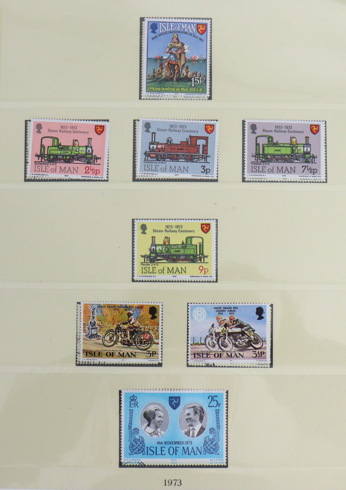 A good collection of Isle of Man stamps with corresponding sets of mint & used, including some