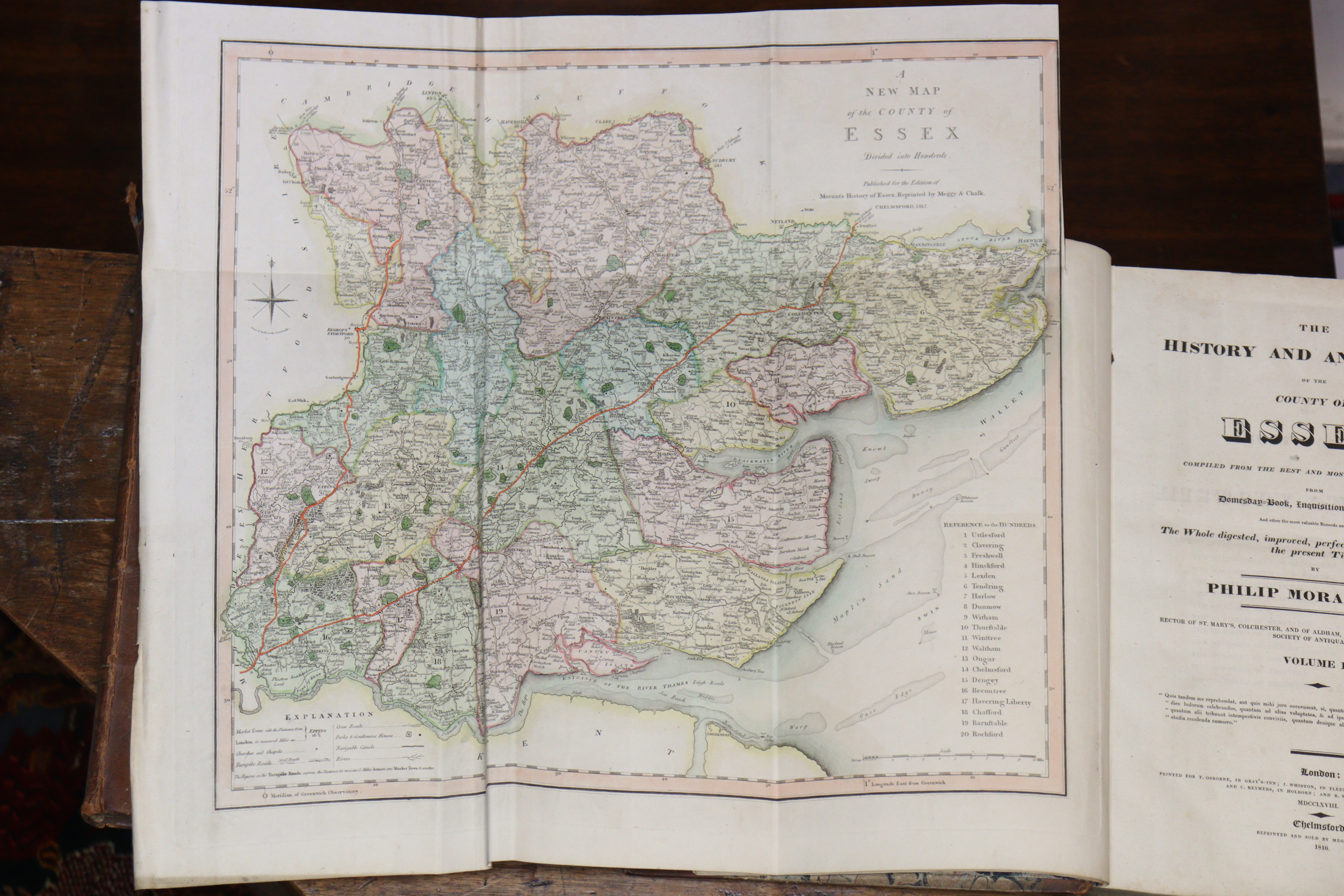 MORANT, Philip, “The History and Antiquities of the Country of Essex”, 2 vols, published 1816 by T. - Image 3 of 3