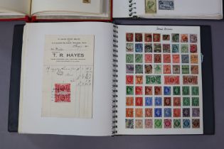 A Brampton album & contents of British commonwealth stamps; a collection of world stamps in two