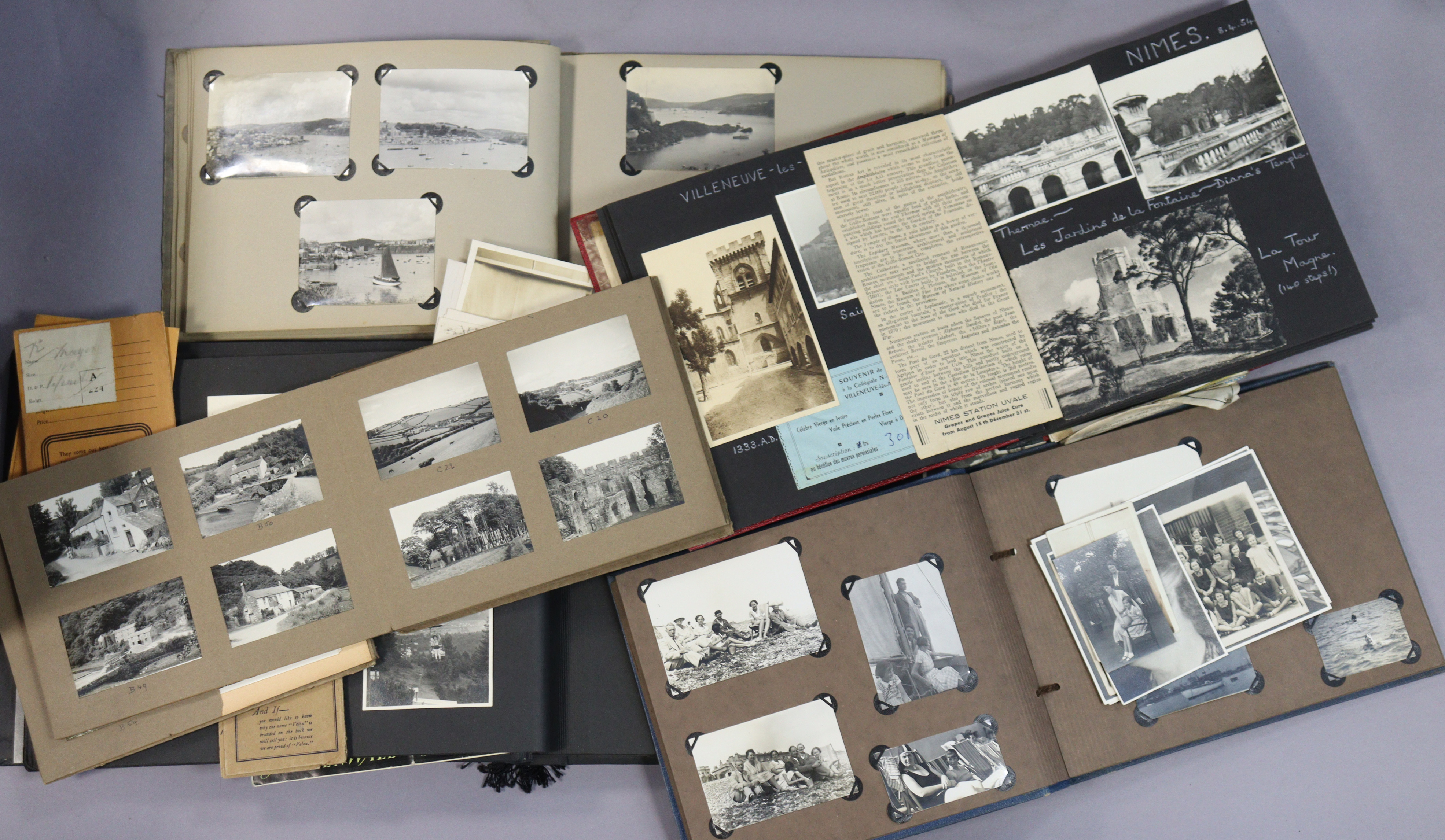 A collection of family photographs in four albums & loose; & various items of ephemera. - Image 3 of 3