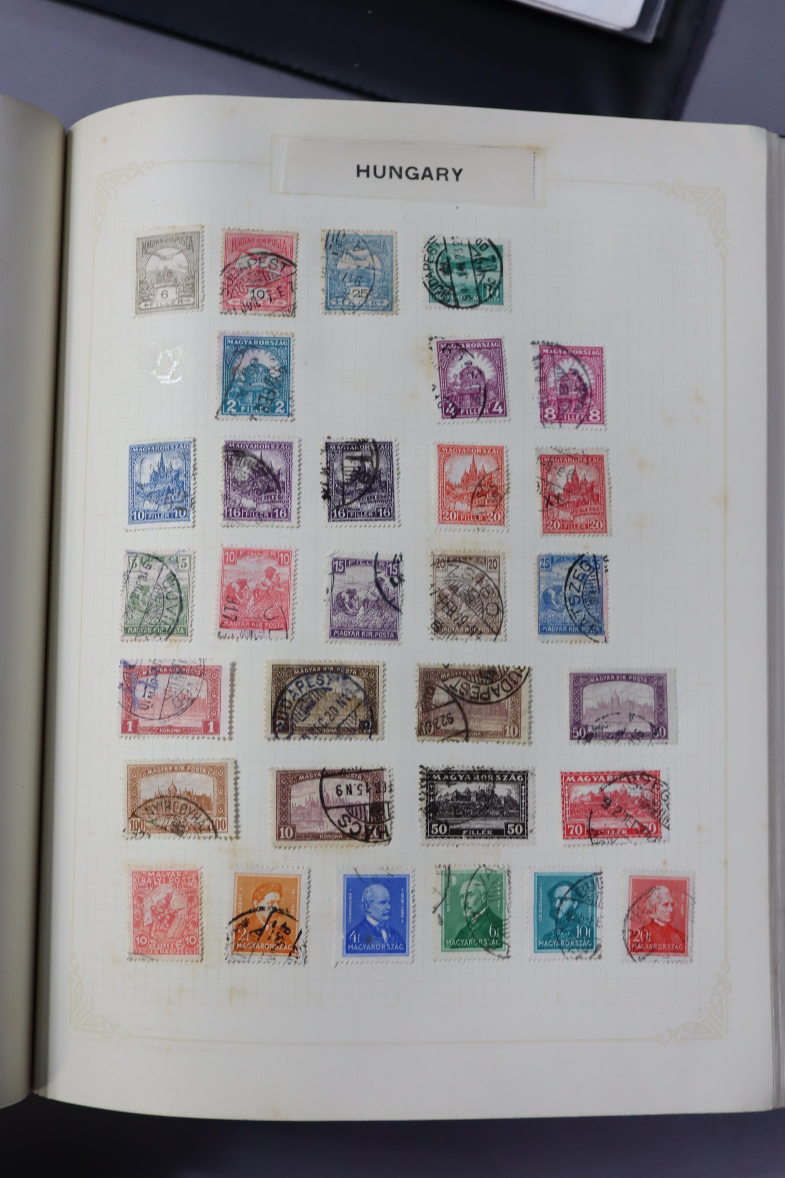 A collection of world stamps in one Rapkin “Favourite” album & one Pelham Major album; a - Image 7 of 8