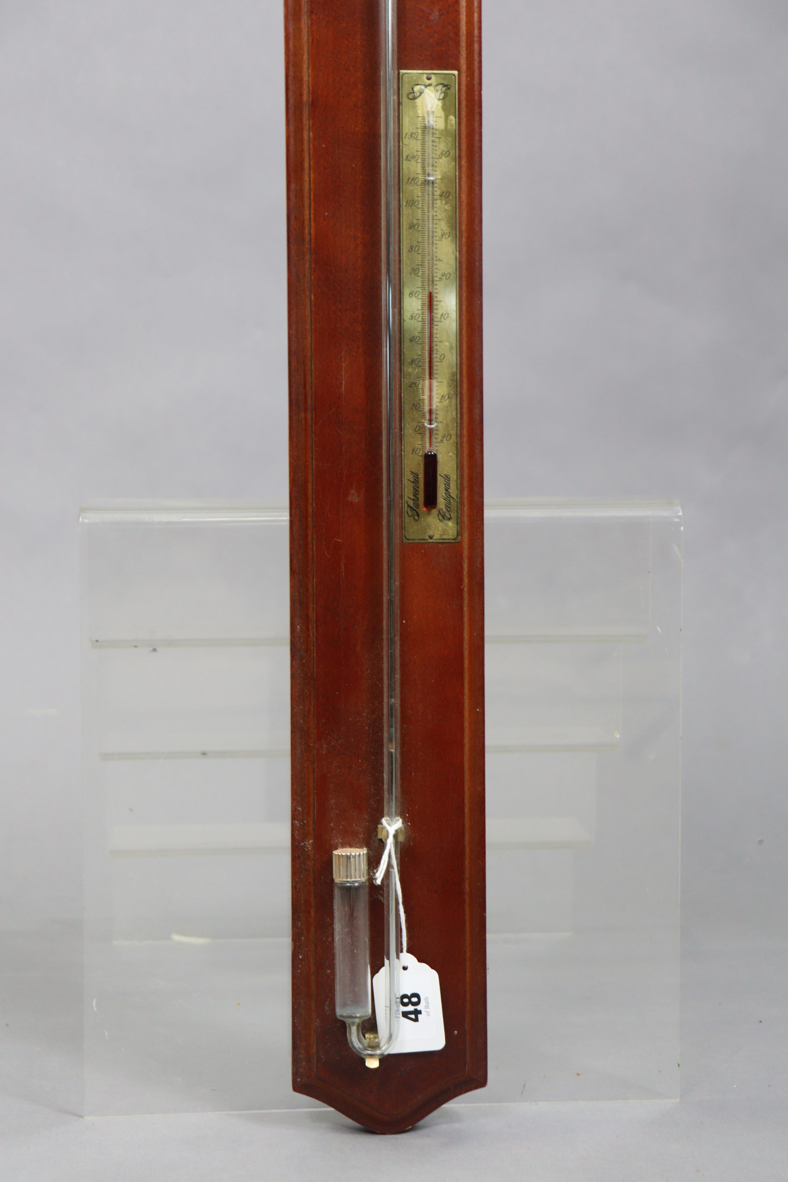 A reproduction Torricelli mahogany wall barometer in the 1920’s-style, 95cm high. - Image 3 of 3