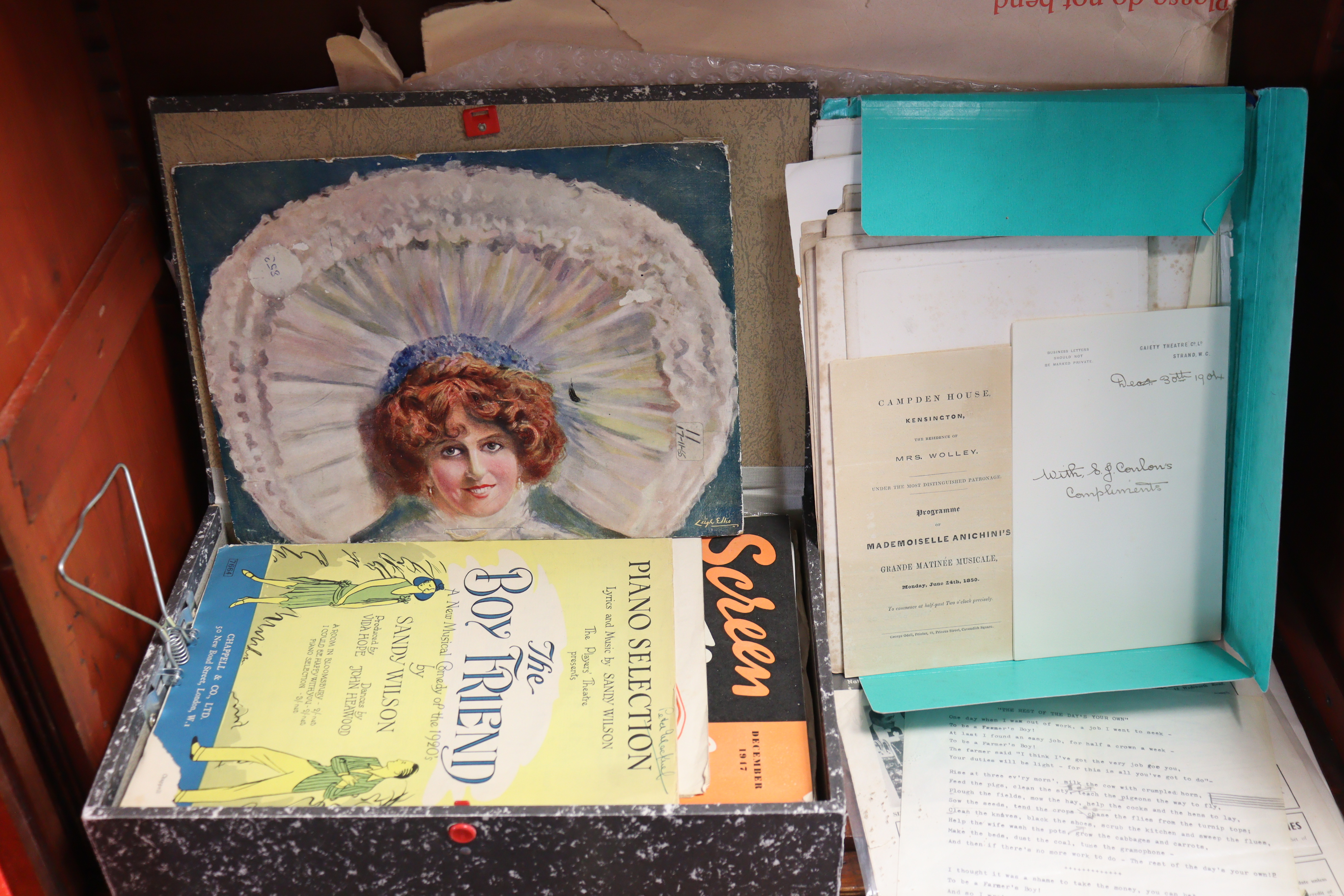 A collection of assorted theatre programmed, magazines, publicity photographs, etc, and a small - Image 3 of 3