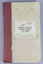A WWII R.A.F. “Observer’s And Air Gunner’s Flying Log Book” dated 1944.