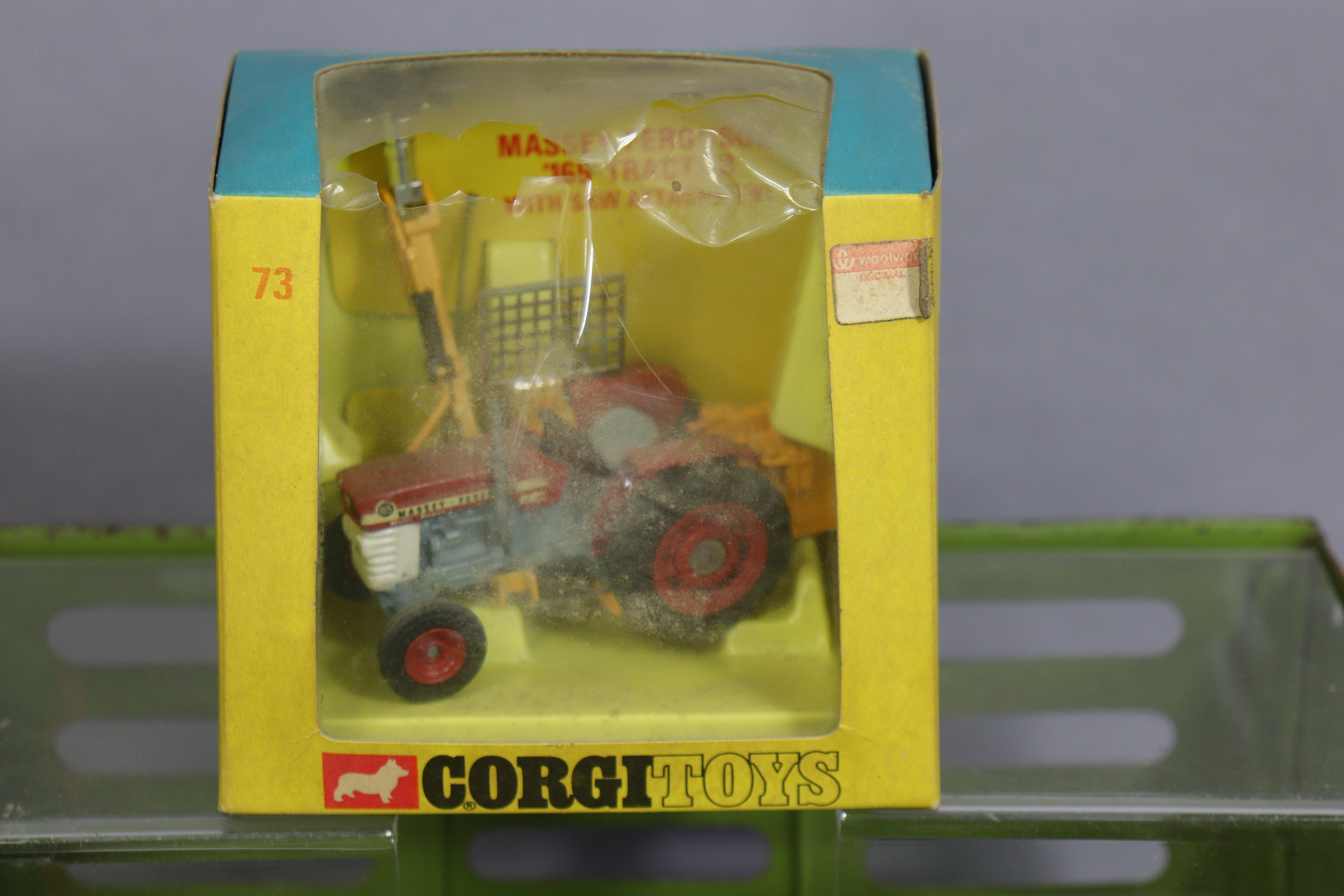 A Corgi die-cast scale model “Massey Ferguson 165 Tractor with saw attachment (No. 73), boxed; - Image 4 of 5