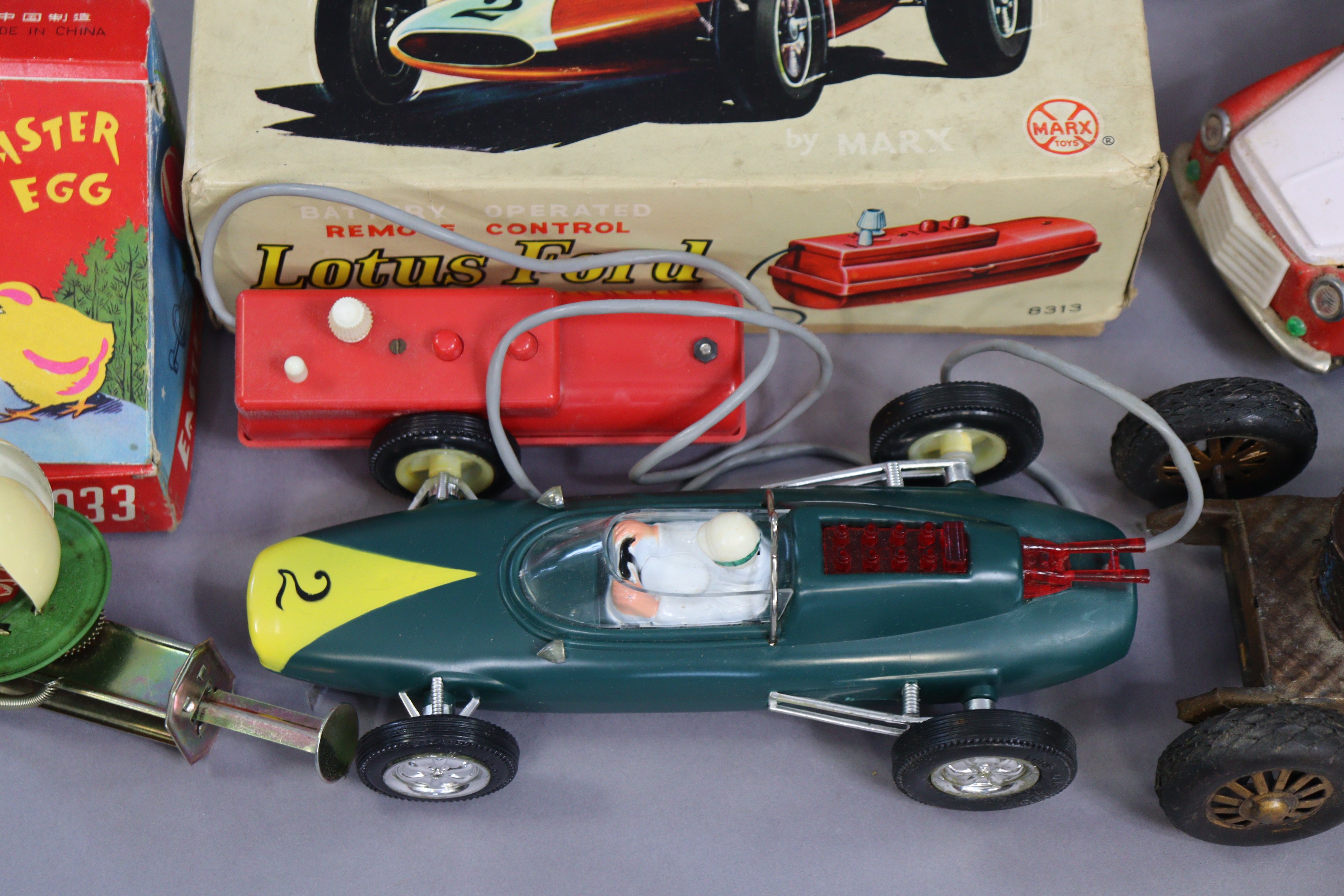 A Marx battery-operated remote control “Lotus Ford” racing car, boxed, and various scale model - Image 2 of 7