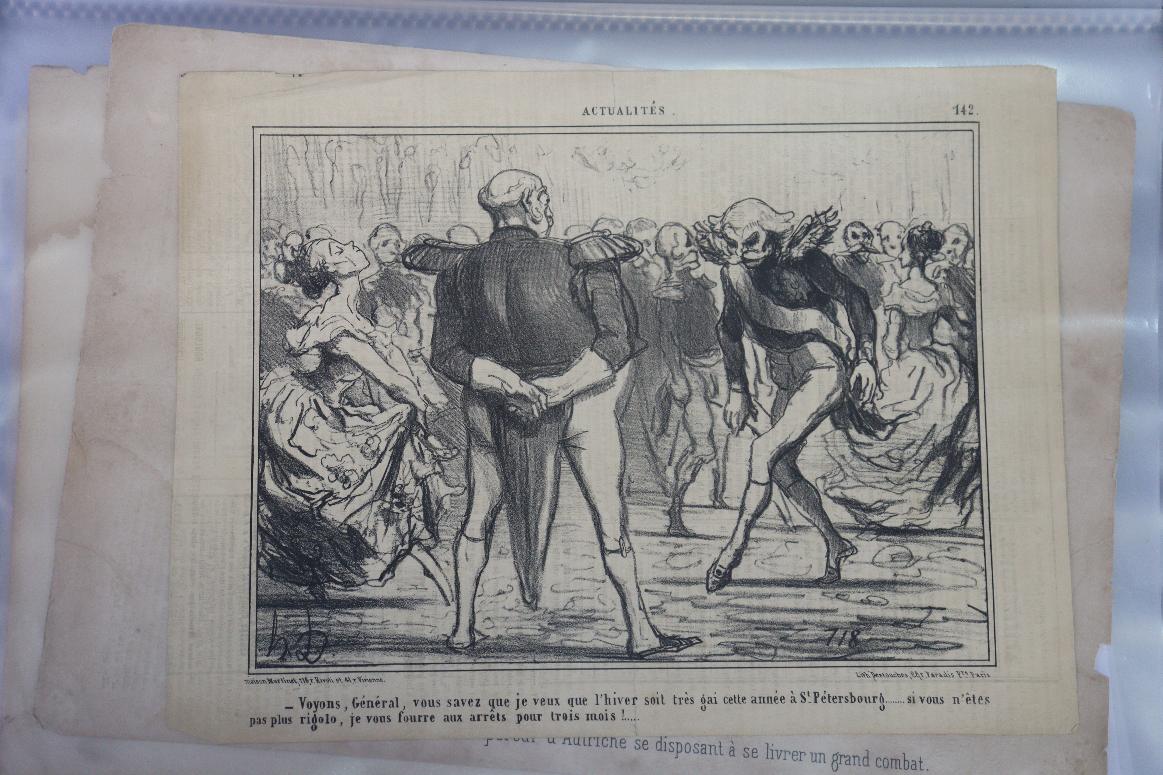 A folio lithographs after Steinlen, Daumier, Gavarni, & Cham, taken from late 19th/early 20th - Image 14 of 21