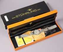 A Stuhrling gent’s wristwatch, boxed.