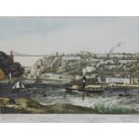 A lithographed Limited Edition coloured print titled “Clifton (with the suspension bridge)” (Ltd