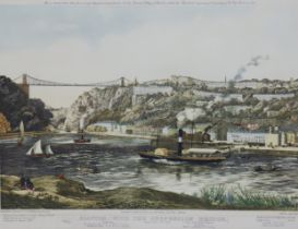 A lithographed Limited Edition coloured print titled “Clifton (with the suspension bridge)” (Ltd