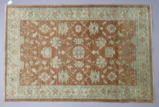 A kilim small rug of multi-coloured geometric design, 157cm x 65cm.