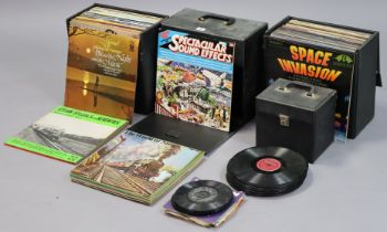 Approximately one hundred various records – pop, classical, etc.