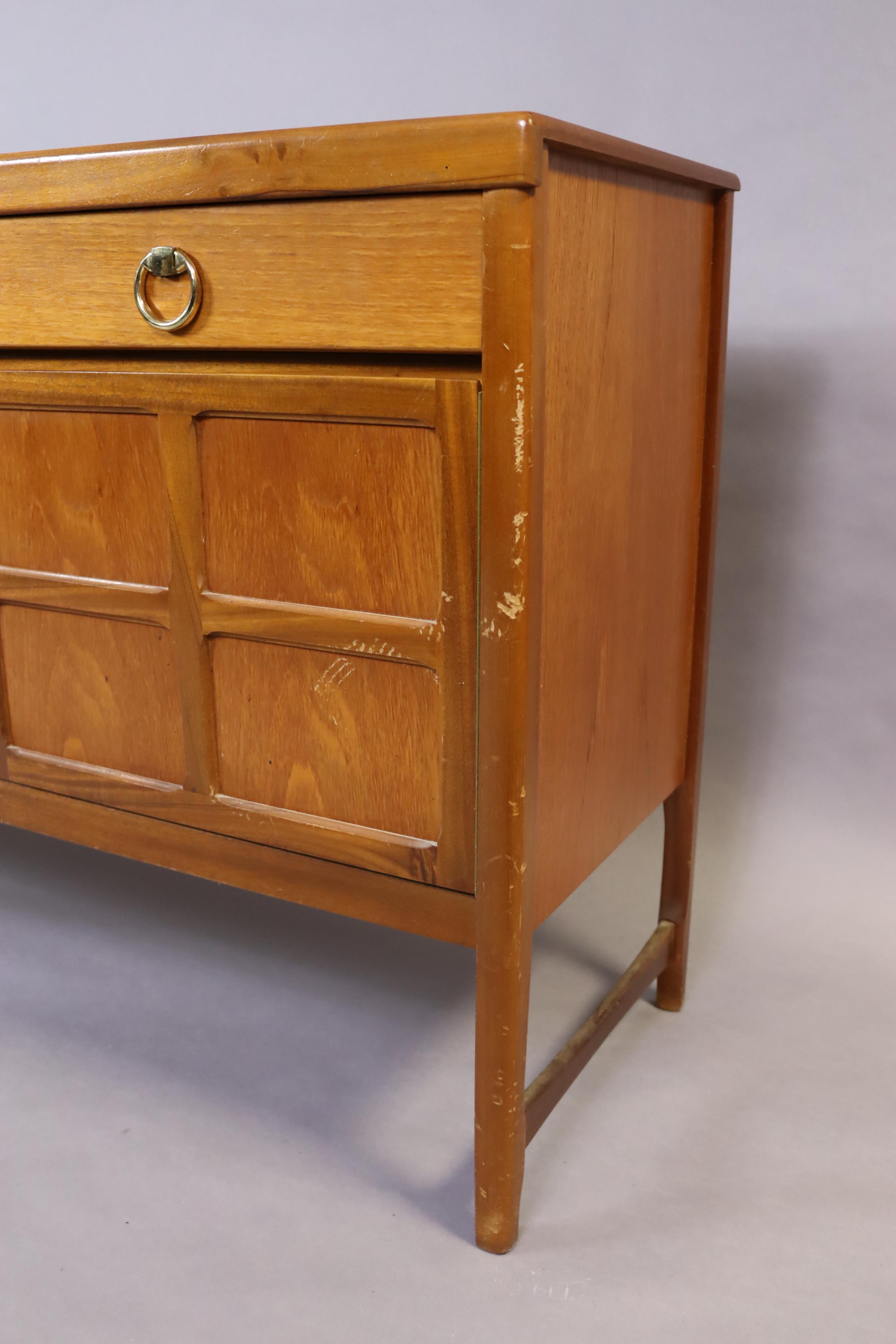 A Nathan teak sideboard fitted three frieze drawers above cupboards enclosed by a fall-front panel - Image 6 of 7