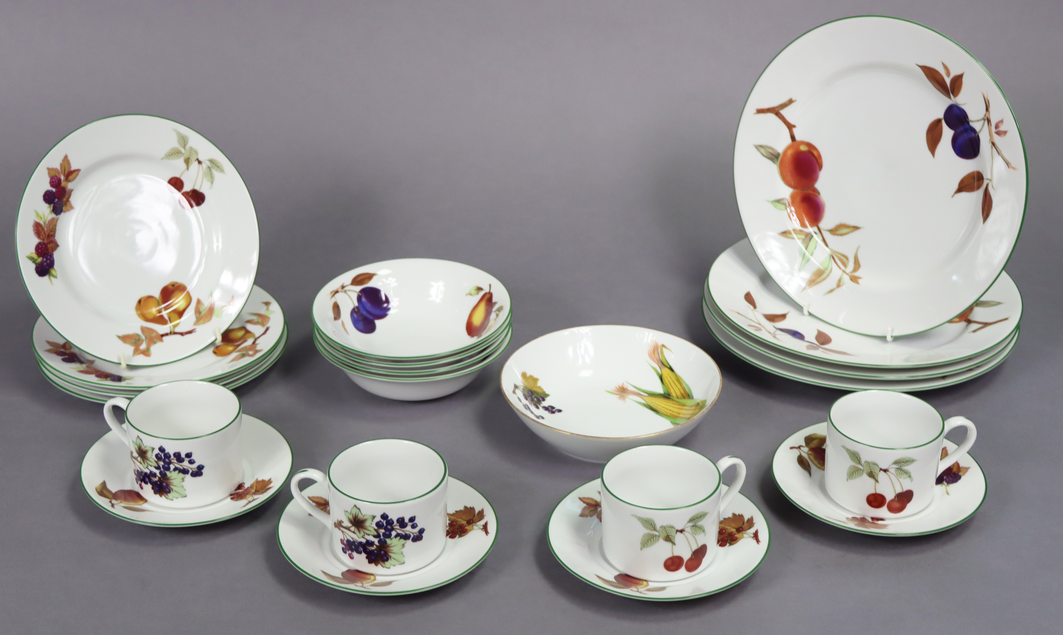 Twenty-one items of Royal Worcester “Evesham Vale” tea & coffee ware.