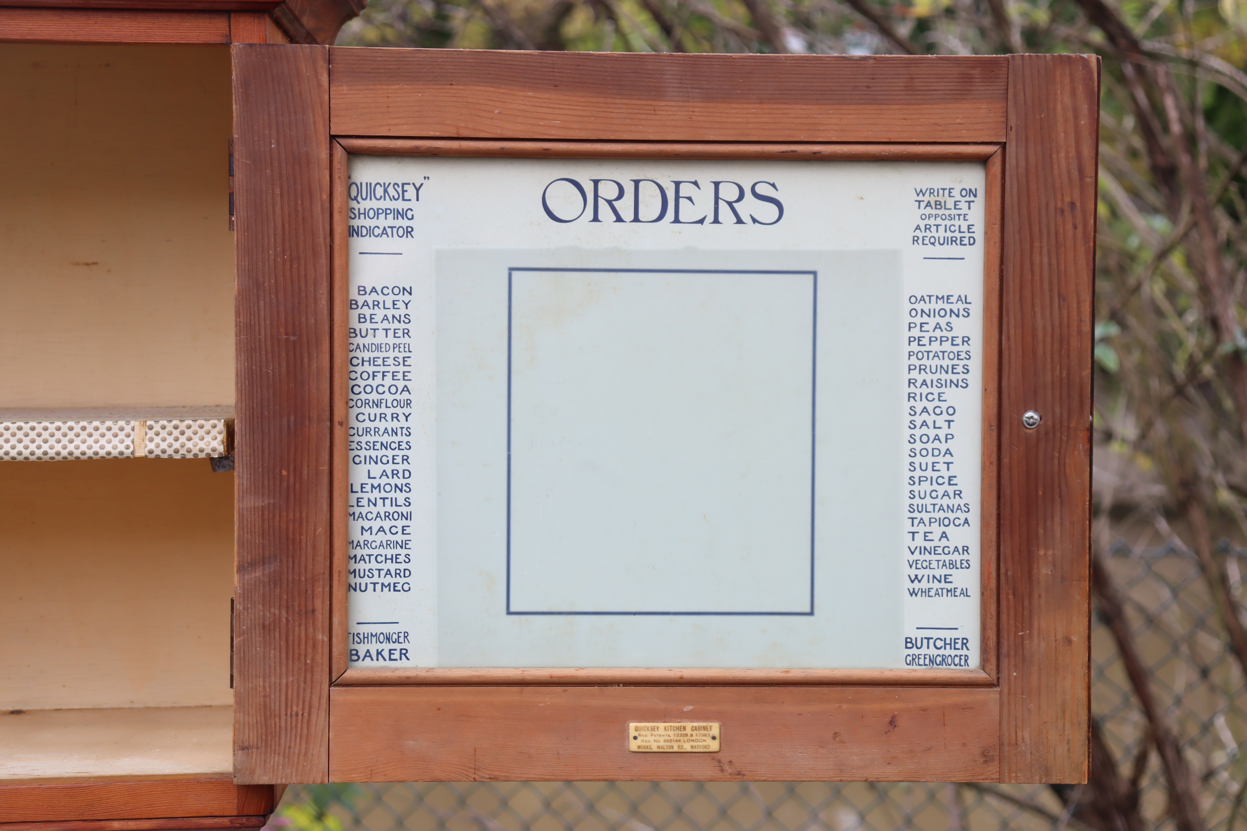 A 1920’s “Quicksey” of Watford pine & plywood tall kitchen cabinet with a fitted interior enclosed - Image 3 of 10