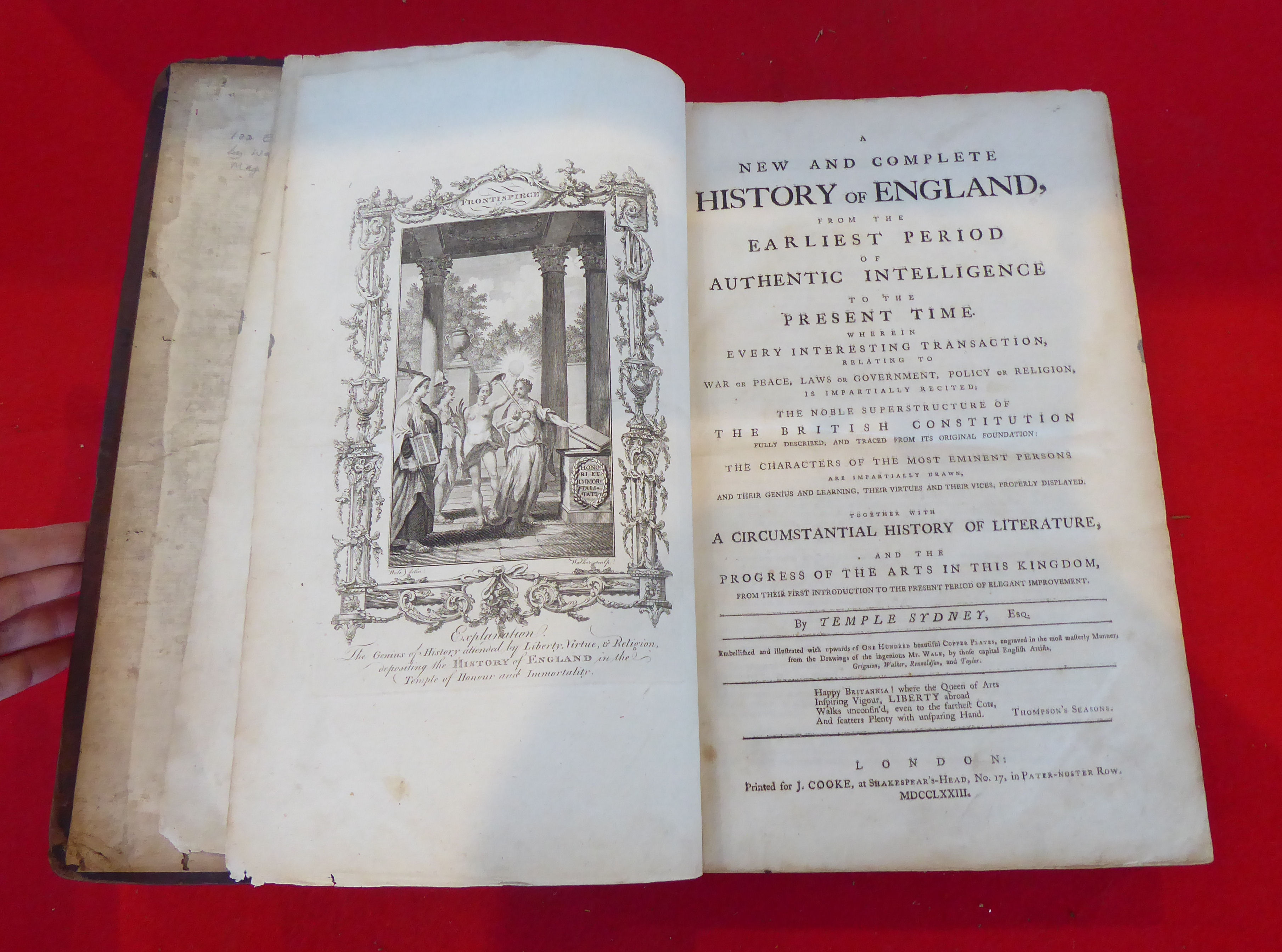 Book: 'A New and Complete History of England from the Earliest Period of Authentic Intelligence to - Image 3 of 15