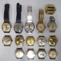 Variously cased manual wristwatches: to include a Lucerne, faced by an Arabic dial