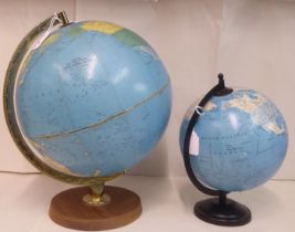 A Phillips Political Challange 1:42,000,000 scale globe  12"dia; and a globe  8"h