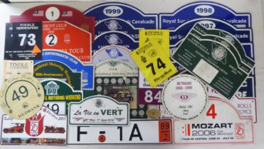 1970-2010 motor themed collectables: to include Bentley Drivers Club plaques