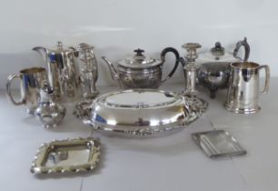 Silver plated tableware: to include an oval lidded tureen