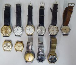 Variously cased manual wristwatches: to include a Sekonda, faced by a baton dial