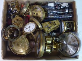 Clockmakers spares/repairs and loose components: to include unmounted movements and tools