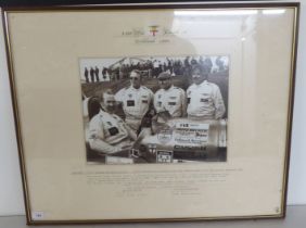 A presentation photograph in tribute to the 1992 1000 mile record breaker team, signed by HRH Prince