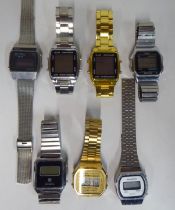 Variously cased digital wristwatches: to include a Timex