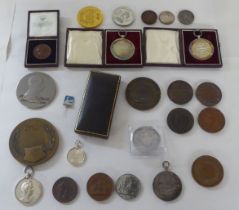 White metal, bronze and other medallions and awards: to include a 1902 example