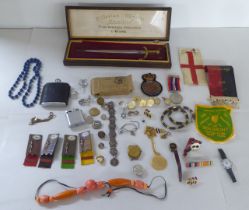 Items of personal ornament: to include cufflinks; and a World War II period service medal