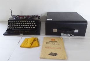 An Imperial manual typewriter  cased